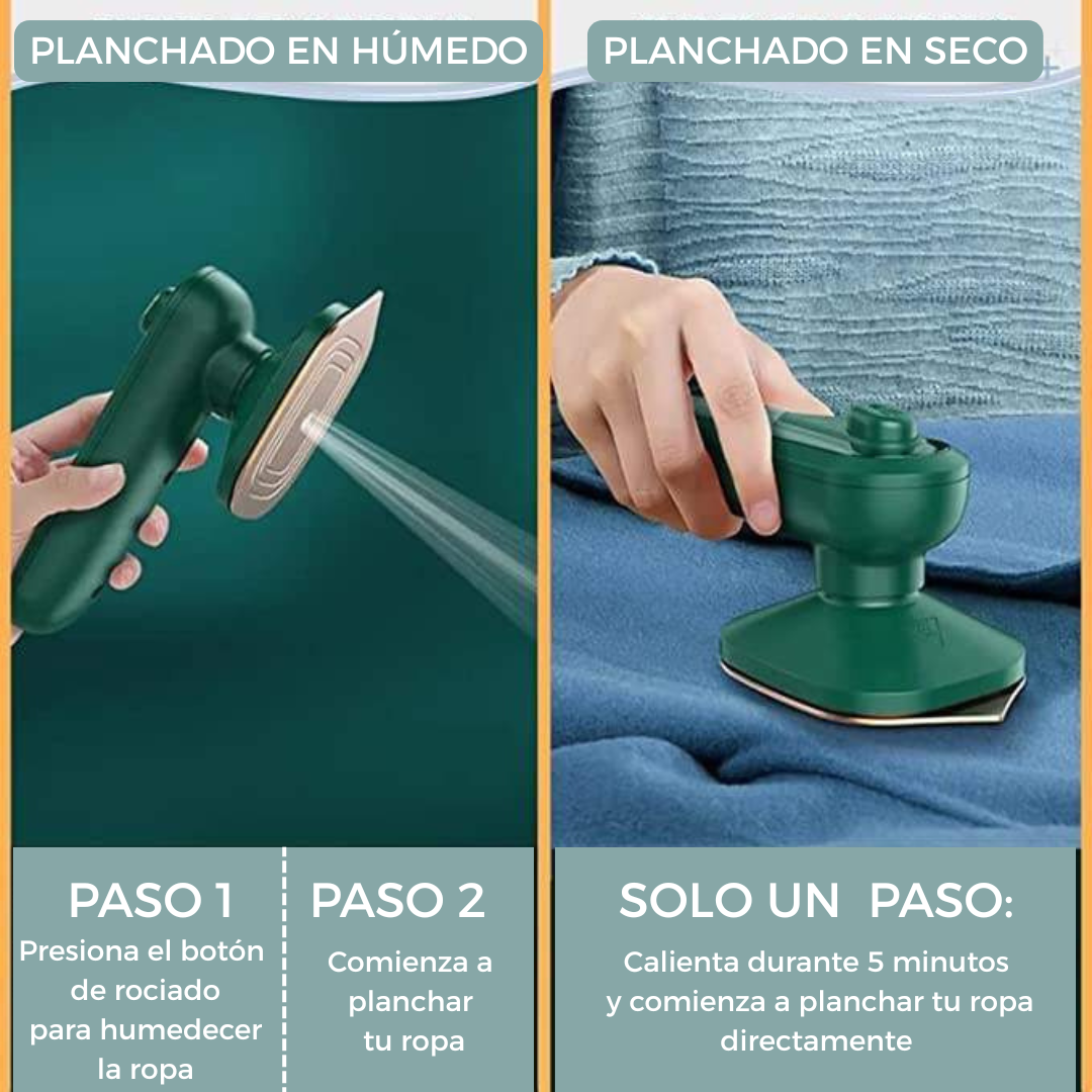 Mini plancha vapor portátil