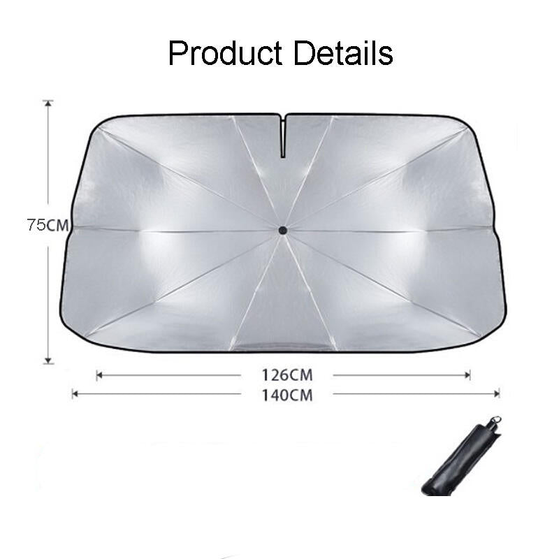 Parasol plegable en forma de paraguas para coche