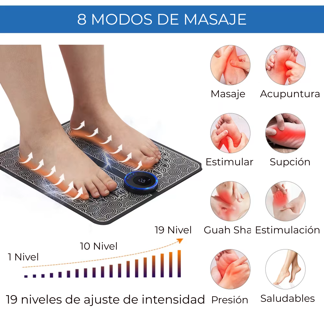 Alfombrilla EMS para Pies – Circulación y Alivio del Dolor