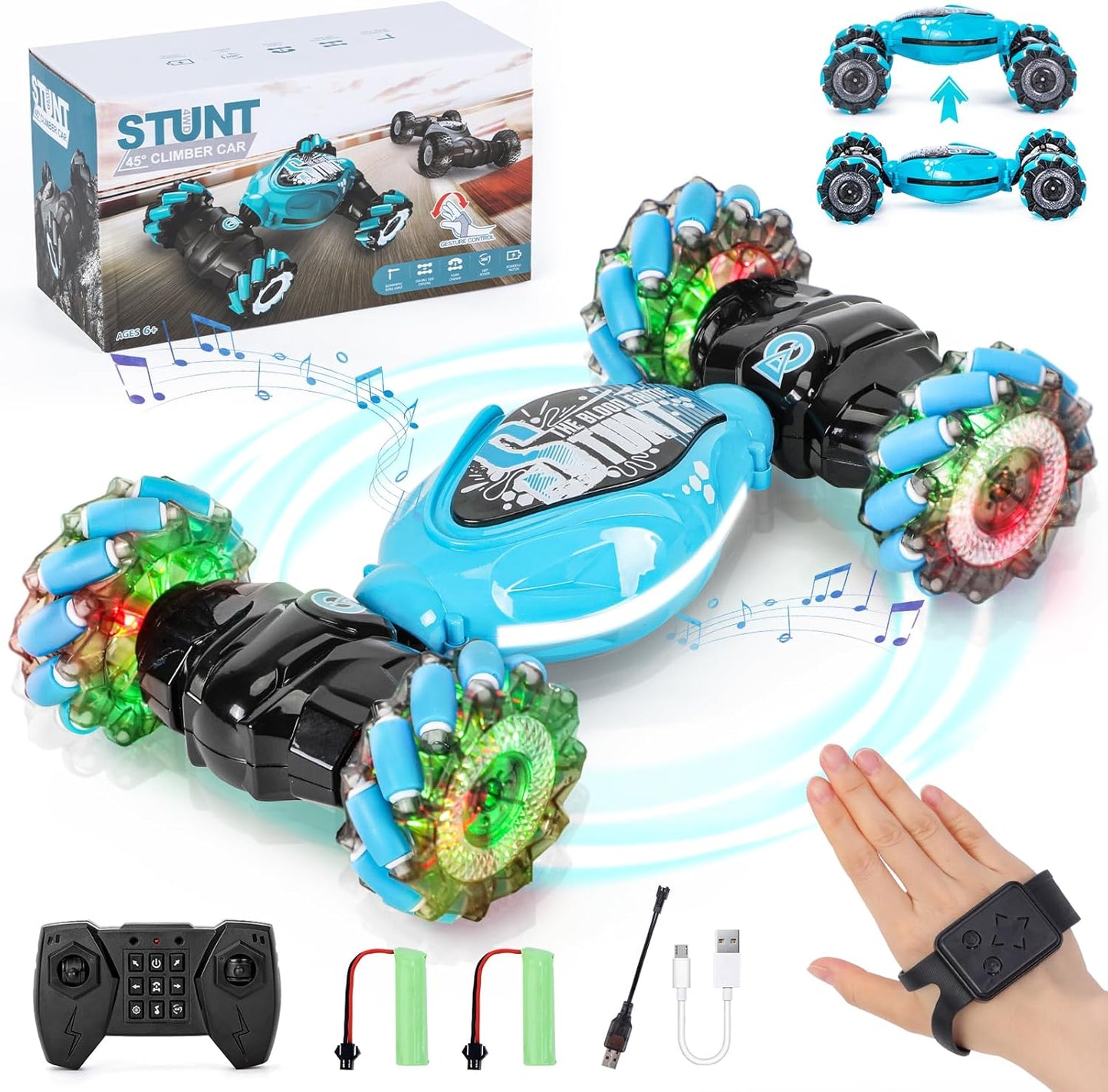 Coche teledirigido 4WD RC con sensor de gestos de acrobacias