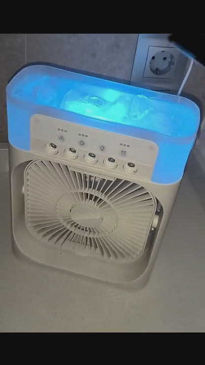 Ventilador humidificador de nebulización blanco